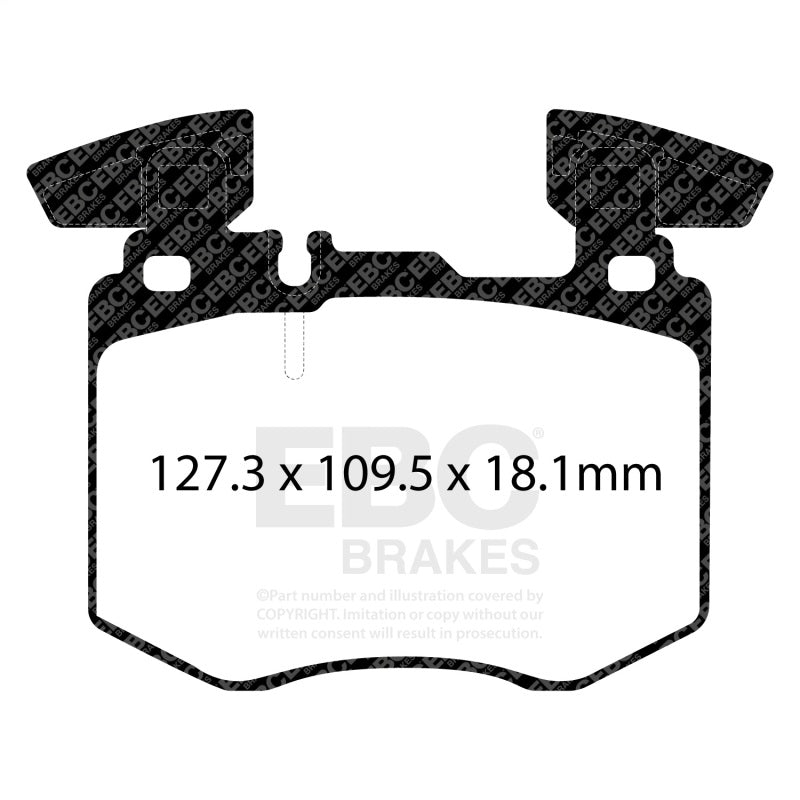 EBC Redstuff Brake Pad Sets - EBC 19-22 Mercedes-Benz GLC300 (Coupe C253) 4Matic 2.0T Redstuff Front Brake Pads