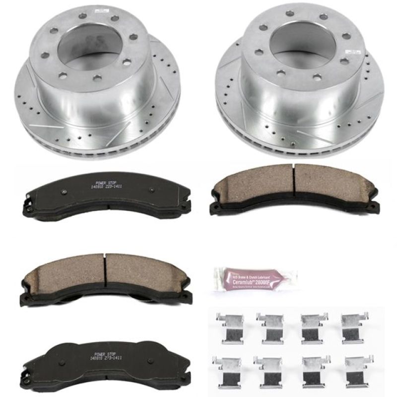 PSB Evolution Drill/Slot Rotor - Power Stop 11-20 GMC Sierra 3500 HD Rear Z23 Evolution Brake Kit