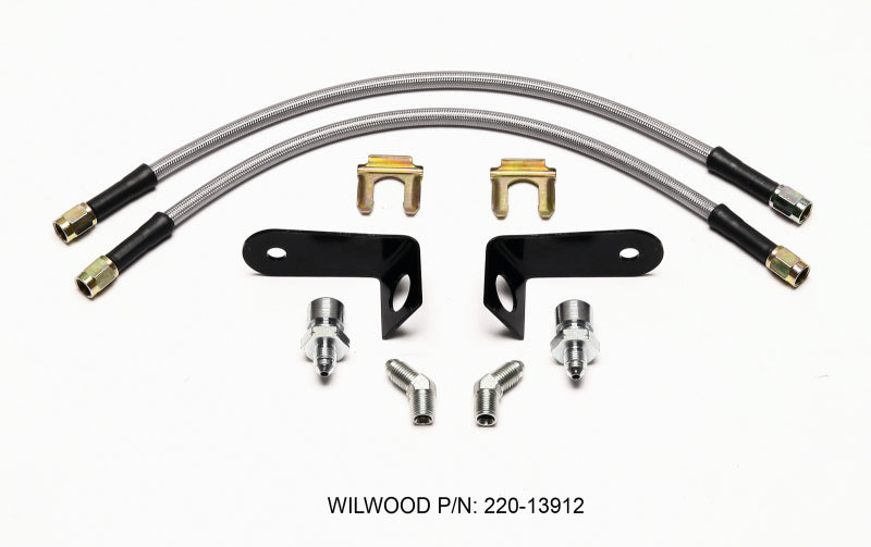 WIL Flexline Brake Hose - Wilwood Flexline Kit Front 2015-Up Mustang