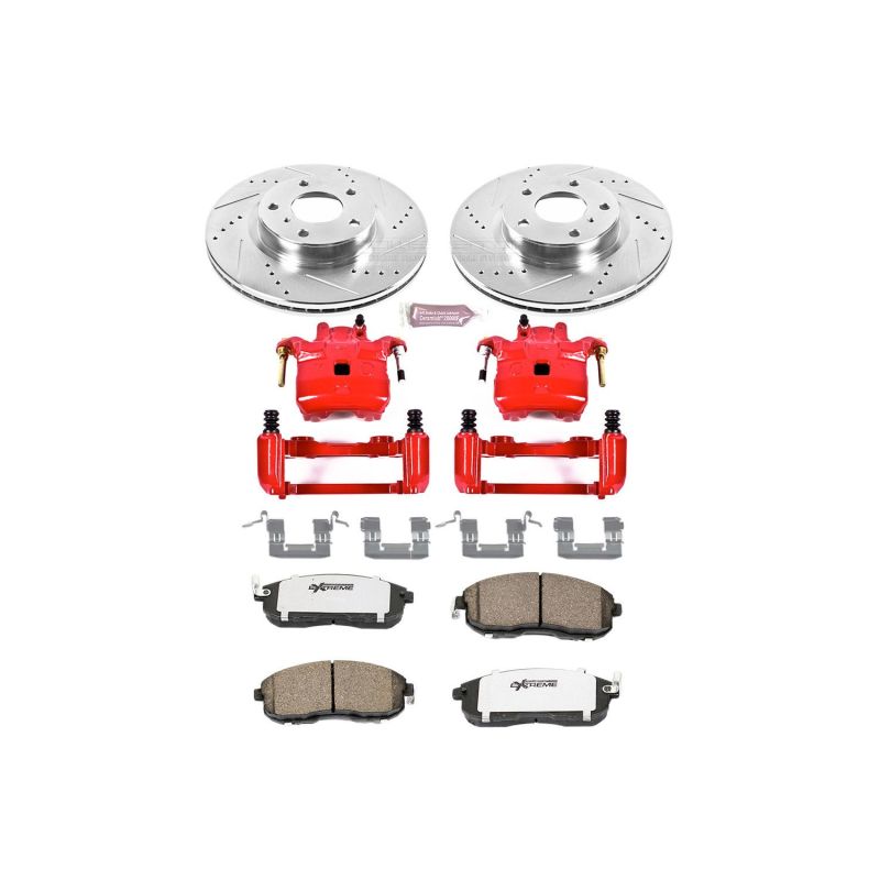 PSB Z26 Street Kit w/Cals - Power Stop 03-05 Infiniti G35 Front Z26 Street Warrior Brake Kit w/Calipers