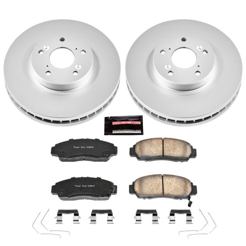 PSB Z17 Evolution Coated Kit - Power Stop 11-14 Acura TSX Front Z17 Evolution Geomet Coated Brake Kit