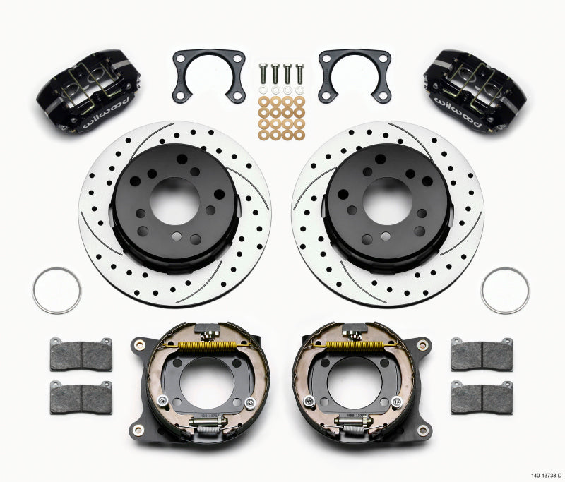 WIL Dynapro Brake Kit - Wilwood Dynapro Lug Mount P/S Park Brake Kit Drilled Big Ford 2.00in Off Bronco 5 x 5.50