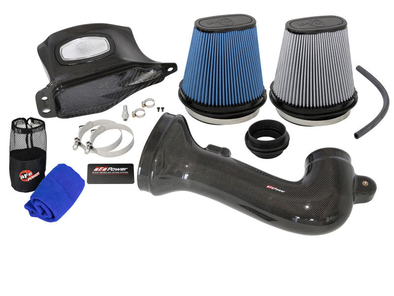 AFE Black Series Carbon Fiber Cold Air Intakes - aFe Momentum Carbon Fiber Cold Air Intake System PDS/P5R 15-16 Chevrolet Corvette Z06 V8-6.2L