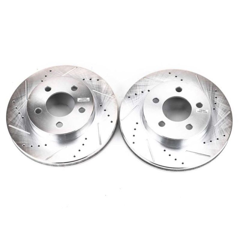 PSB Evolution Drill/Slot Rotor - Power Stop 02-07 Jeep Liberty Front Evolution Drilled & Slotted Rotors - Pair