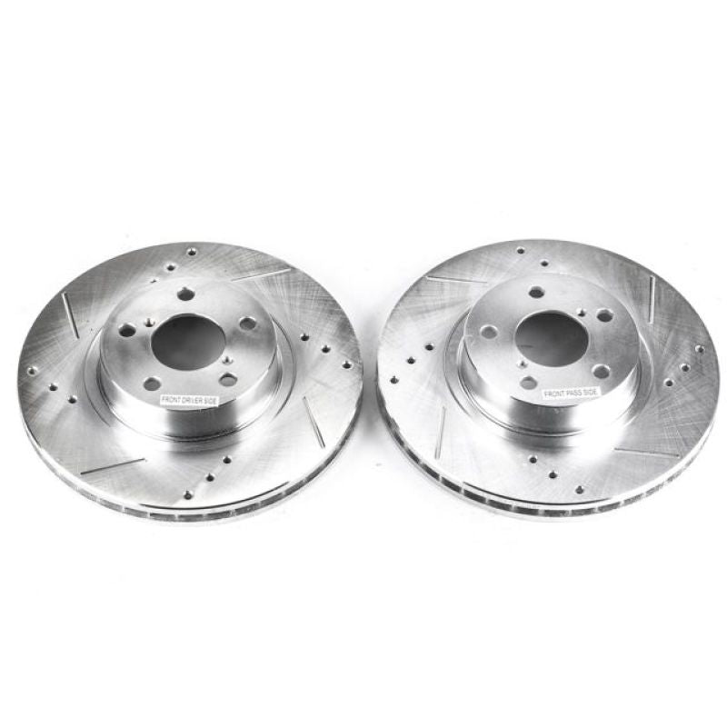 PSB Evolution Drill/Slot Rotor - Power Stop 05-06 Saab 9-2X Front Evolution Drilled & Slotted Rotors - Pair