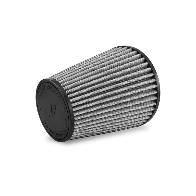 MM Air Filters - Mishimoto Air Filter 4.5in Inlet 7.8in Filter Length Dry Washable