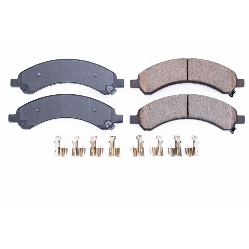 PSB Z17 Evolution Brake Pads - Power Stop 03-09 Chevrolet Express 3500 Rear Z17 Evolution Ceramic Brake Pads w/Hardware