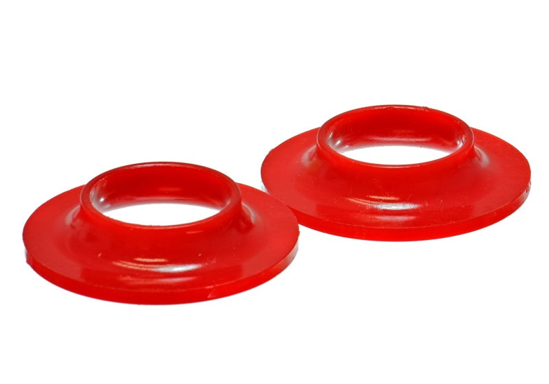ES Spring Isolators - Red - Energy Suspension Universal 2 1/8in ID 4 1/8in OD 13/16in H Red Coil Spring Isolators (2 per set)