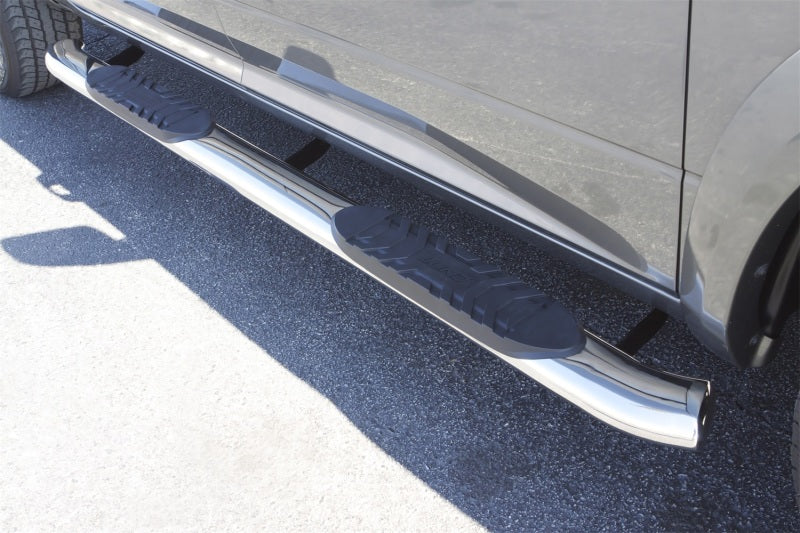 LND Nerf Bars - Polished - Lund 10-17 Dodge Ram 2500 Crew Cab 5in. Curved Oval SS Nerf Bars - Polished