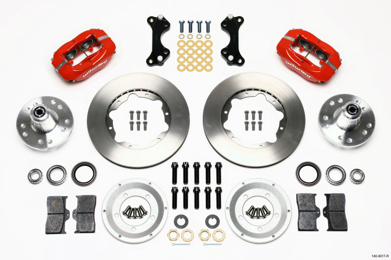 WIL Dynalite Brake Kit - Wilwood Forged Dynalite Front Kit 11.00in Red WWE ProSpindle