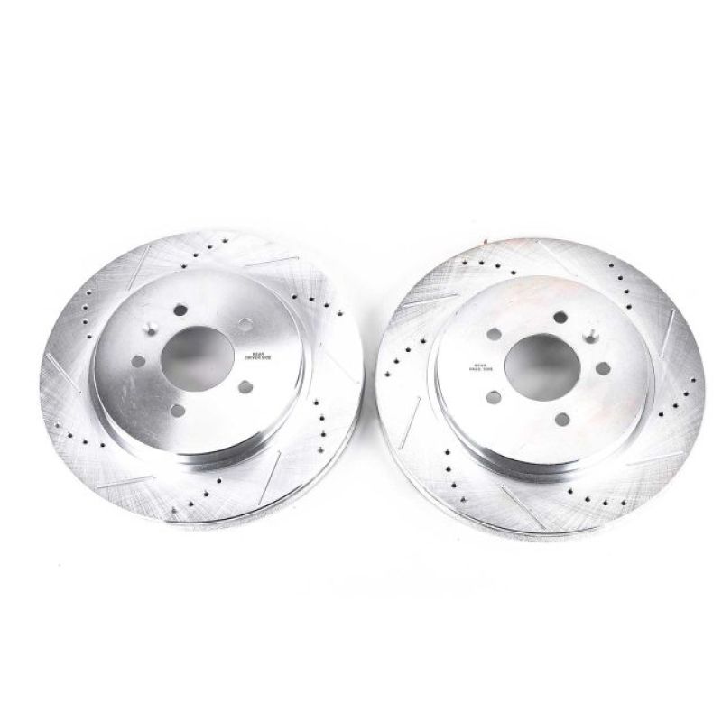 PSB Evolution Drill/Slot Rotor - Power Stop 06-07 Cadillac CTS Rear Evolution Drilled & Slotted Rotors - Pair