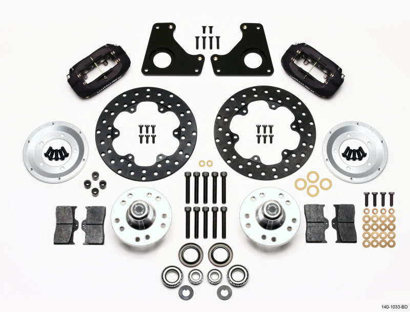 WIL Dynalite Brake Kit - Wilwood Forged Dynalite Front Drag Kit Drilled Rotor 79-87 GM G Body