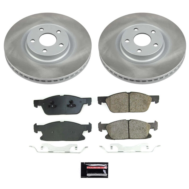 PSB Semi-Coated Rotor Kits - Power Stop 15-20 Ford Edge Front Semi-Coated Rotor Kit