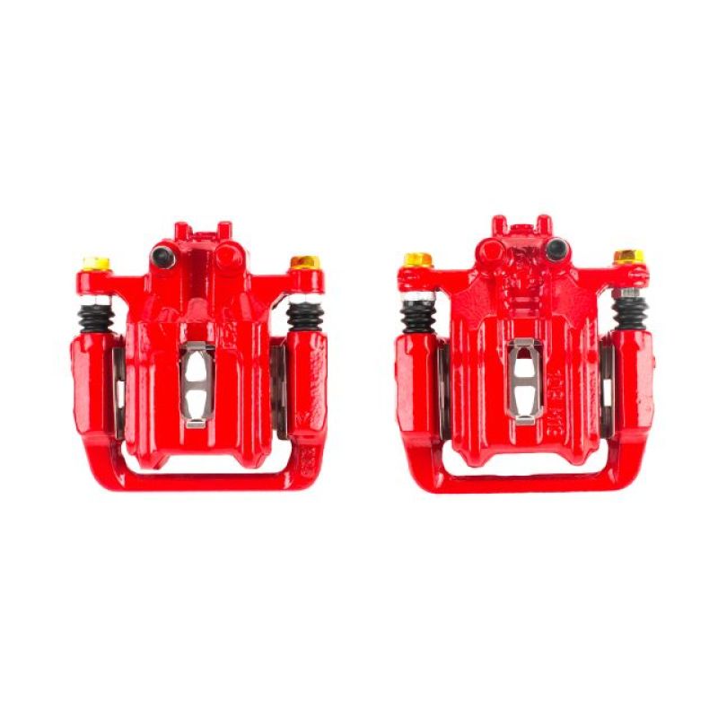 PSB Red Calipers - Power Stop 07-11 Honda CR-V Rear Red Calipers w/Brackets - Pair