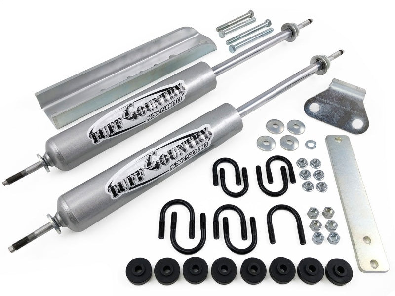 TUF Steering Stabilizers - Tuff Country 80-96 Ford F-250 4wd Dual Steering Stabilizer (Parallel Style)