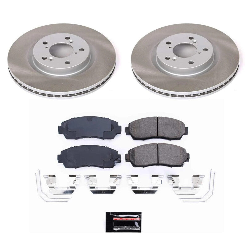 PSB Semi-Coated Rotor Kits - Power Stop 11-14 Honda Odyssey Front Semi-Coated Rotor Kit