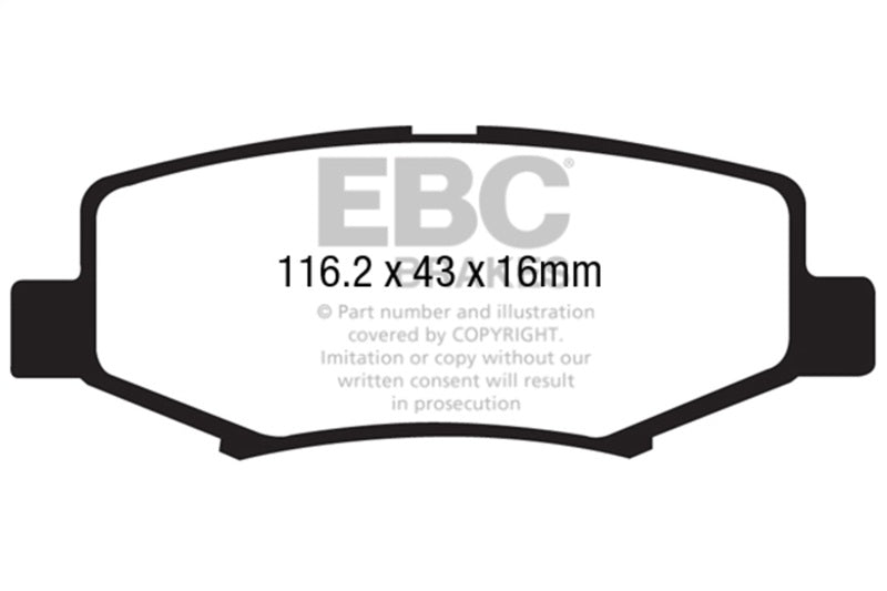 EBC Ultimax2 Brake Pad Sets - EBC 06-11 Dodge Nitro 3.7 Ultimax2 Rear Brake Pads