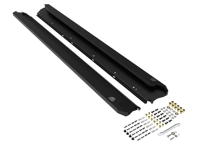 AFE Off-Road Sliders - aFe POWER 10-14 Subaru Outback H4 2.5L / H6 3.6L Terra Guard Trail Steps - Black