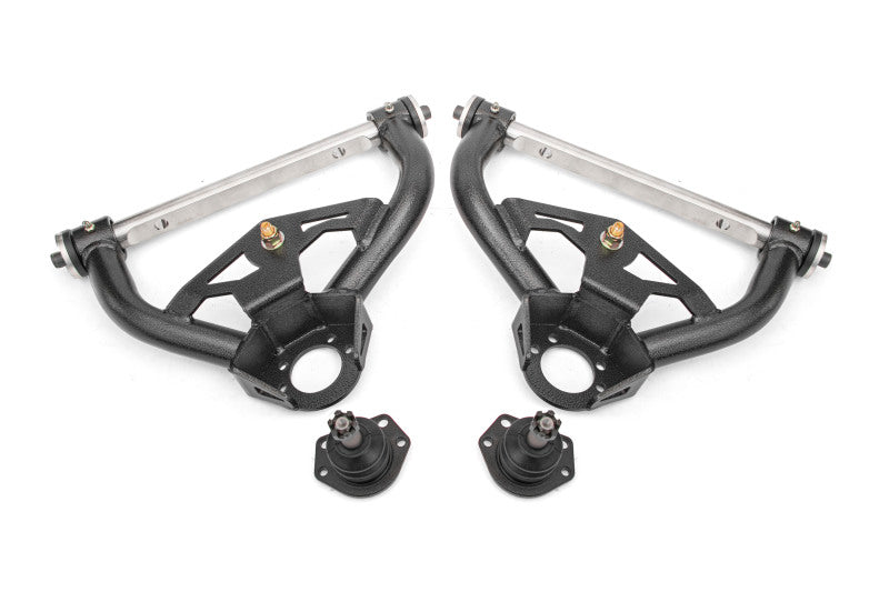 BMR Control Arms - BMR 78-87 GM G-Body Non-Adjustable Upper A-Arms Delrin Std Ball Joint - Black Hammertone