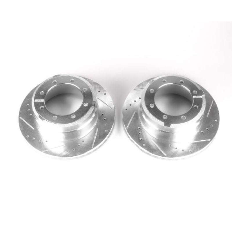 PSB Evolution Drill/Slot Rotor - Power Stop 05-12 Ford F-350 Super Duty Rear Evolution Drilled & Slotted Rotors - Pair