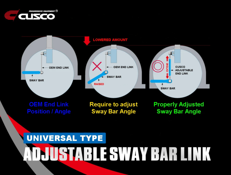 CUS End Links - Cusco Universal Adjustable Front Sway Bar End Link Set(305mm-335mm)