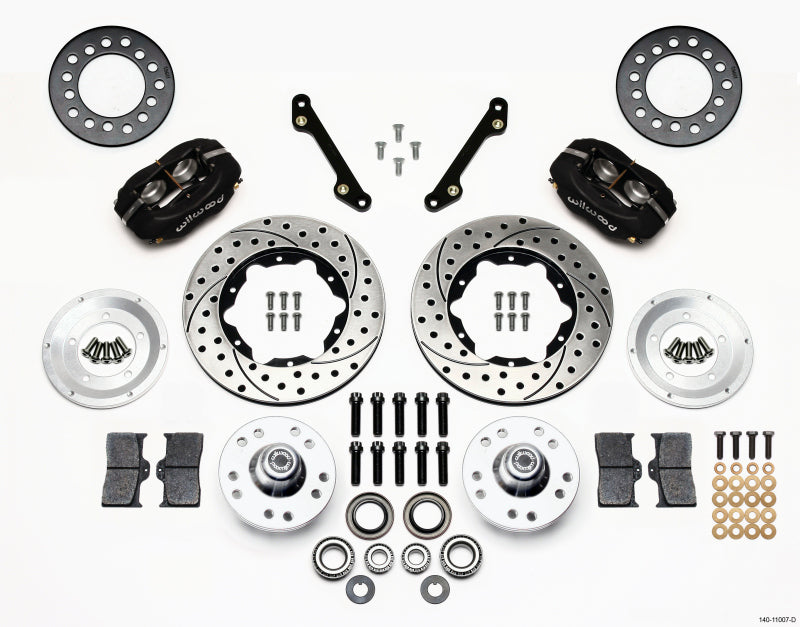 WIL Dynalite Brake Kit - Wilwood Forged Dynalite Front Kit 11.00in Drilled 70-78 Camaro
