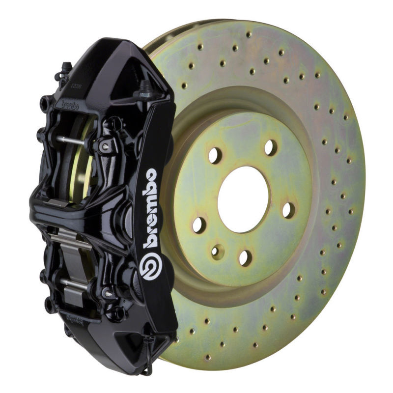 BRB Big Brake Kits - Brembo 05-14 Mustang GT Excl non-ABS Equipped Fr GT BBK 6Pist Cast 355x32 1pc Rtr Drill-Black