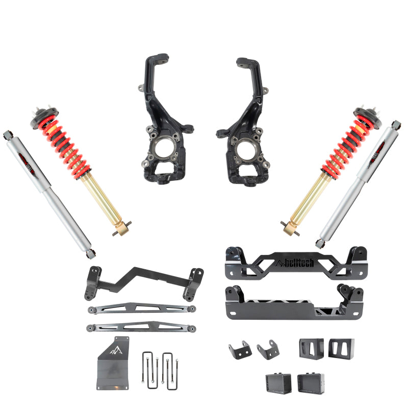 BT Lift Kit w Shocks - Belltech Belltech 15-20 Ford F-150 6in-7in Lift Kit w/ Trail Performance Coilovers & Shocks