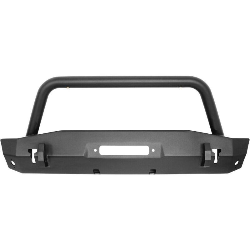 WES WJ2 Bumpers - Westin 18-22 Jeep Wrangler JL / 20-22 Gladiator WJ2 Stubby Front Bumper w/Bull Bar - Tex. Blk