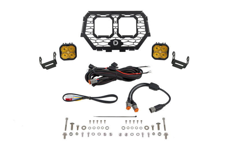 DIO Powersport LED Grille Kit - Diode Dynamics 14-18 Polaris RZR XP Stage Series LED Grille Kit - Pro Yellow Fog