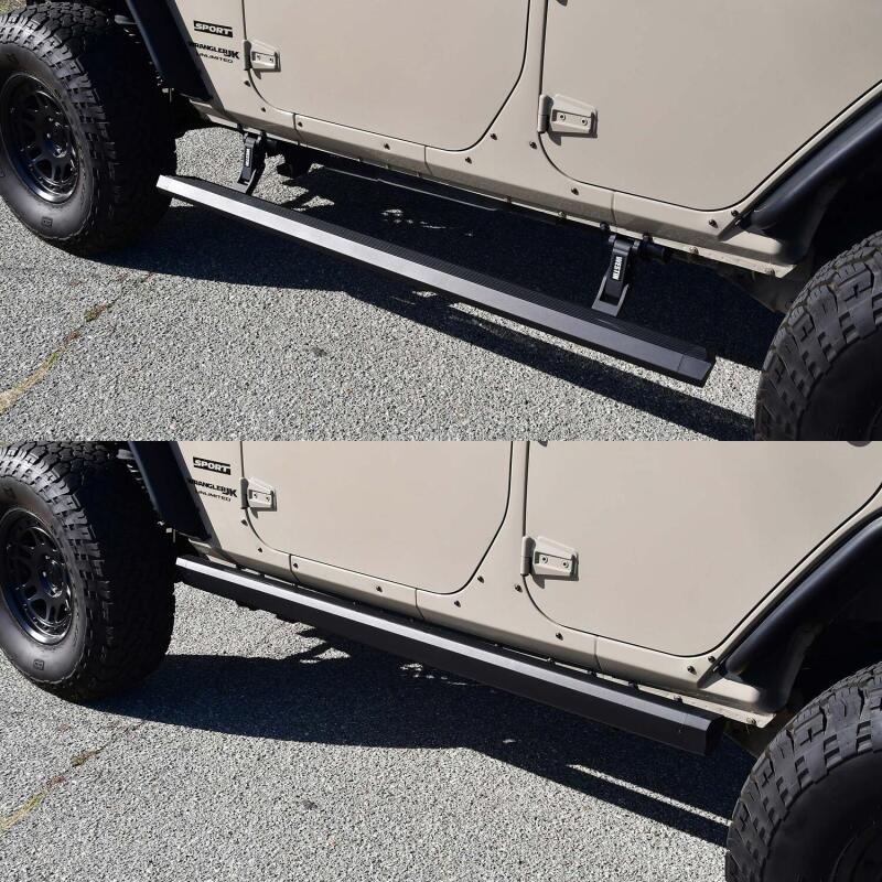 WES Running Boards - Pro-e - Westin 07-18 Jeep Wrangler JK Unlimited Pro-e Electric Running Boards - Textured Black