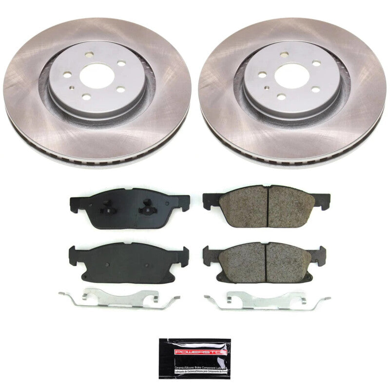 PSB Semi-Coated Rotor Kits - Power Stop 17-20 Lincoln MKZ Front Semi-Coated Rotor Kit