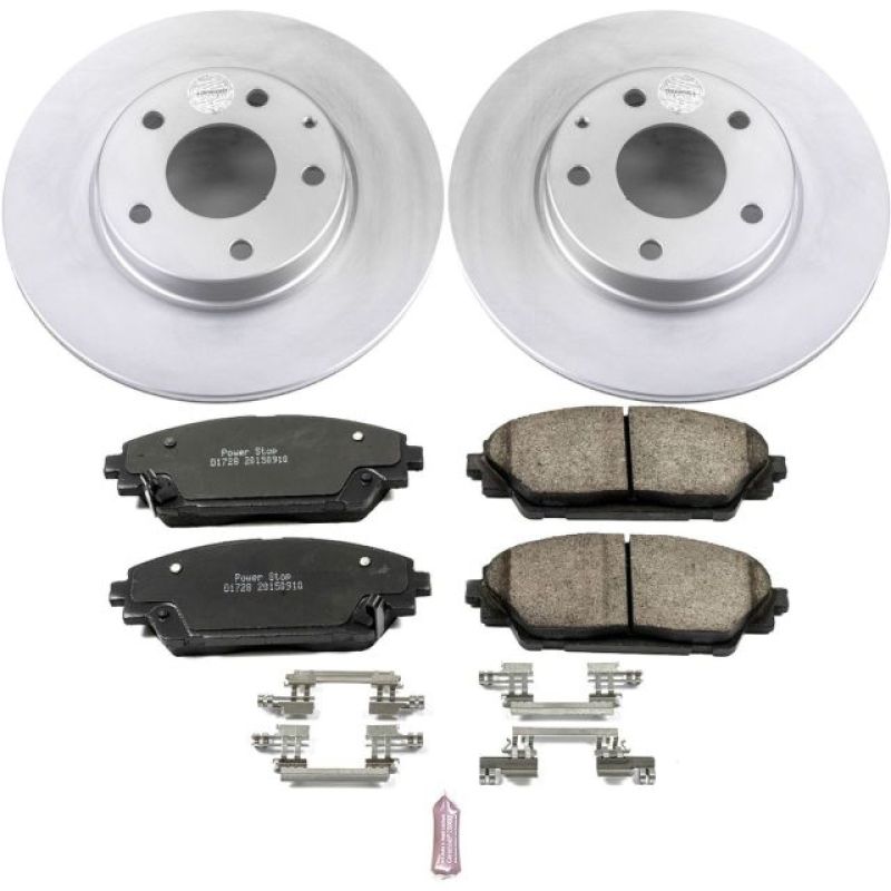 PSB Z17 Evolution Coated Kit - Power Stop 14-16 Mazda 3 Front Z17 Evolution Geomet Coated Brake Kit