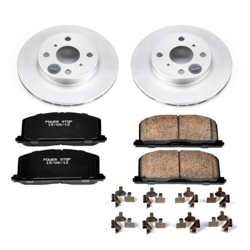 PSB Z17 Evolution Coated Kit - Power Stop 96-98 Toyota Paseo Front Z17 Evolution Geomet Coated Brake Kit