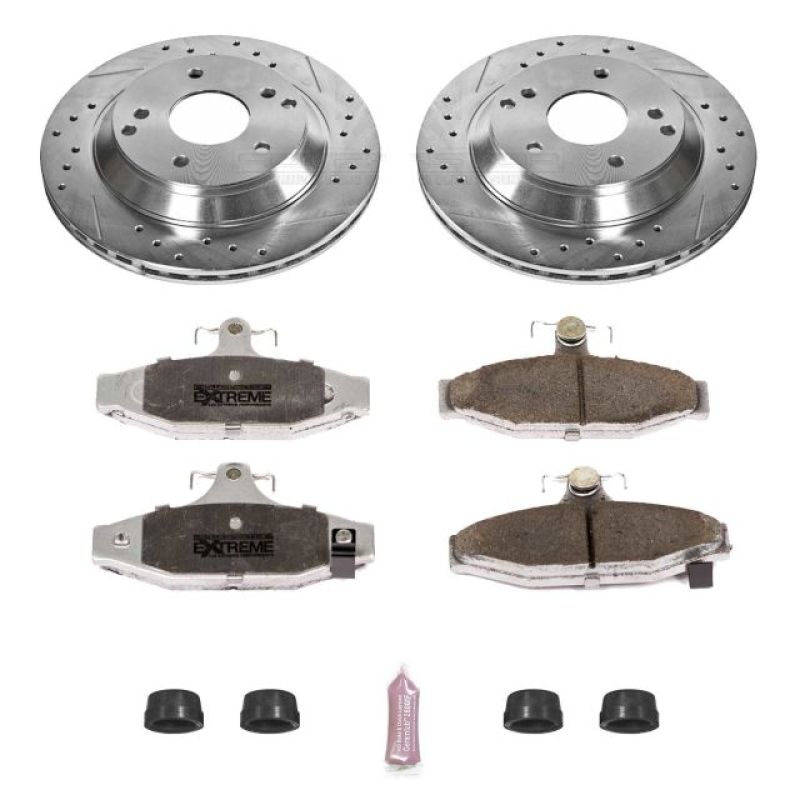 PSB Z26 Street Warrior Kit - Power Stop 88-96 Chevrolet Corvette Rear Z26 Street Warrior Brake Kit