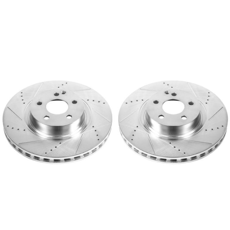 PSB Evolution Drill/Slot Rotor - Power Stop 07-08 Mercedes-Benz CL550 Front Evolution Drilled & Slotted Rotors - Pair