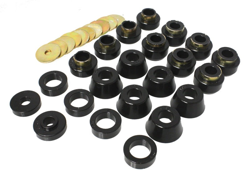 ES Body Mounts - Black - Energy Suspension 87-96 Jeep Wrangler Black Body(cab) Mount Set