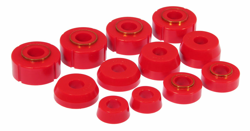 PRO Body/Subframe Bush - Red - Prothane 66-79 Ford F100-350 4wd Body Mount - Red