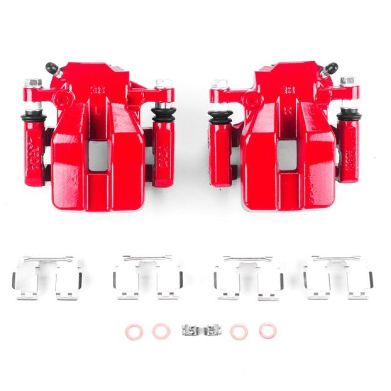 PSB Red Calipers - Power Stop 12-18 Toyota RAV4 Rear Red Calipers w/Brackets - Pair