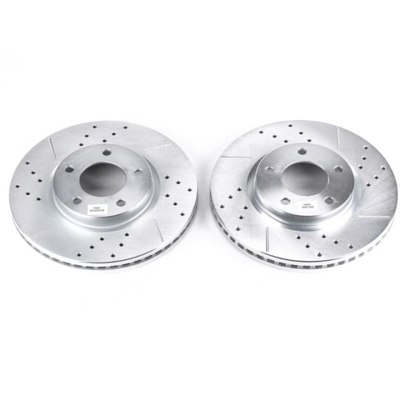 PSB Evolution Drill/Slot Rotor - Power Stop 07-08 Ford Edge Front Evolution Drilled & Slotted Rotors - Pair