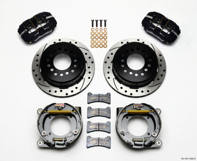 WIL Dynapro Brake Kit - Wilwood Dynapro Low-Profile 11.00in P-Brake Kit Drilled Chevy C-10 2.42 Offset 5-lug