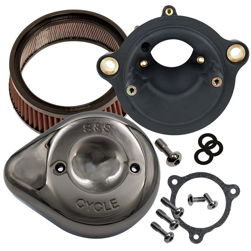 SSC Air Cleaner Kits - S&S Cycle 2023 CVO M8 Touring Models w/ VVT Stealth Air Cleaner Kit w/ Lava Chrome Teardrop