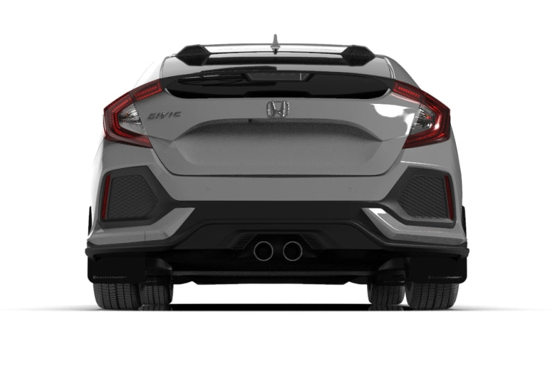 RAL UR Blk Flap/Dark Grey Logo - Rally Armor 17-21 Honda Civic Sport/Sport Touring Black UR Mud Flap w/Dark Grey Logo