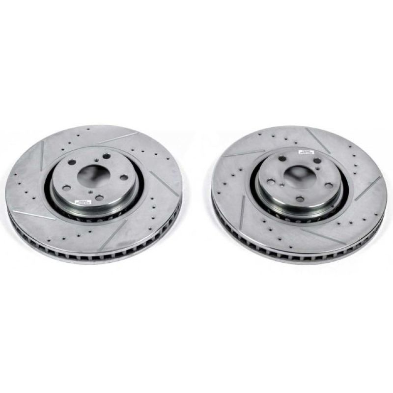 PSB Evolution Drill/Slot Rotor - Power Stop 07-11 Lexus GS350 Front Evolution Drilled & Slotted Rotors - Pair