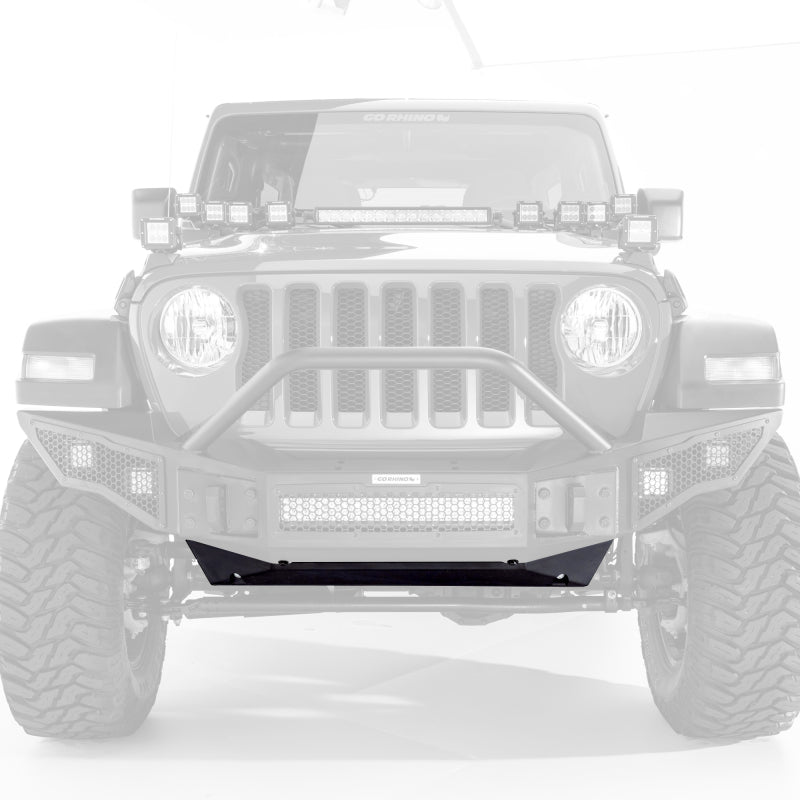 GOR Rockline Bumper - Go Rhino 18-20 Jeep Wrangler JL/JLU Rockline Front Bumper Skid Plate