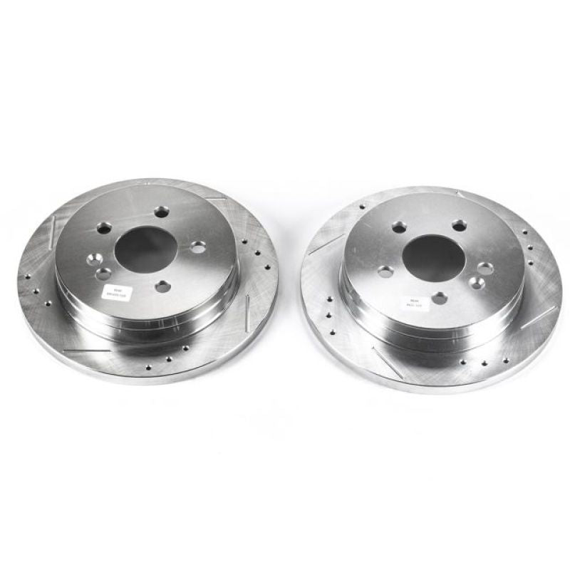 PSB Evolution Drill/Slot Rotor - Power Stop 98-03 Mercedes-Benz ML320 Rear Evolution Drilled & Slotted Rotors - Pair