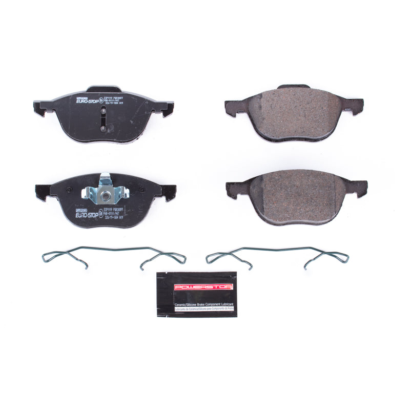 PSB Euro-Stop Brake Pads - Power Stop 05-11 Volvo V50 Euro-Stop ECE-R90 Front Brake Pads