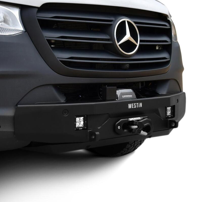 WES Pro-Series Bumpers - Westin 19-23 Mercedes-Benz Sprinter Pro-Series Mid Width Front Bumper - Textured Black