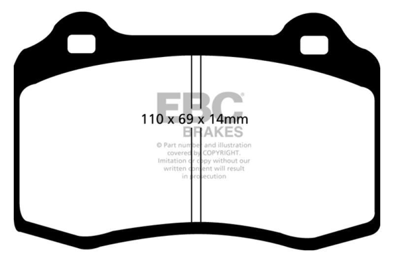 EBC Yellowstuff Brake Pad Sets - EBC 96-00 Lotus Esprit Turbo 2.0 Turbo GT3 Yellowstuff Rear Brake Pads