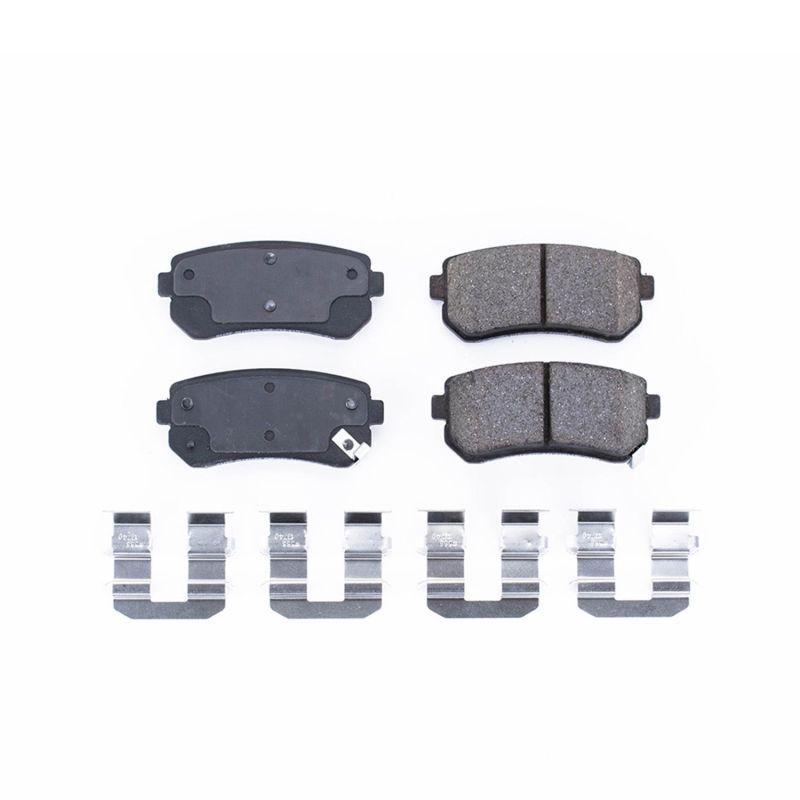 PSB Z17 Evolution Brake Pads - Power Stop 06-08 Hyundai Accent Rear Z17 Evolution Ceramic Brake Pads w/Hardware